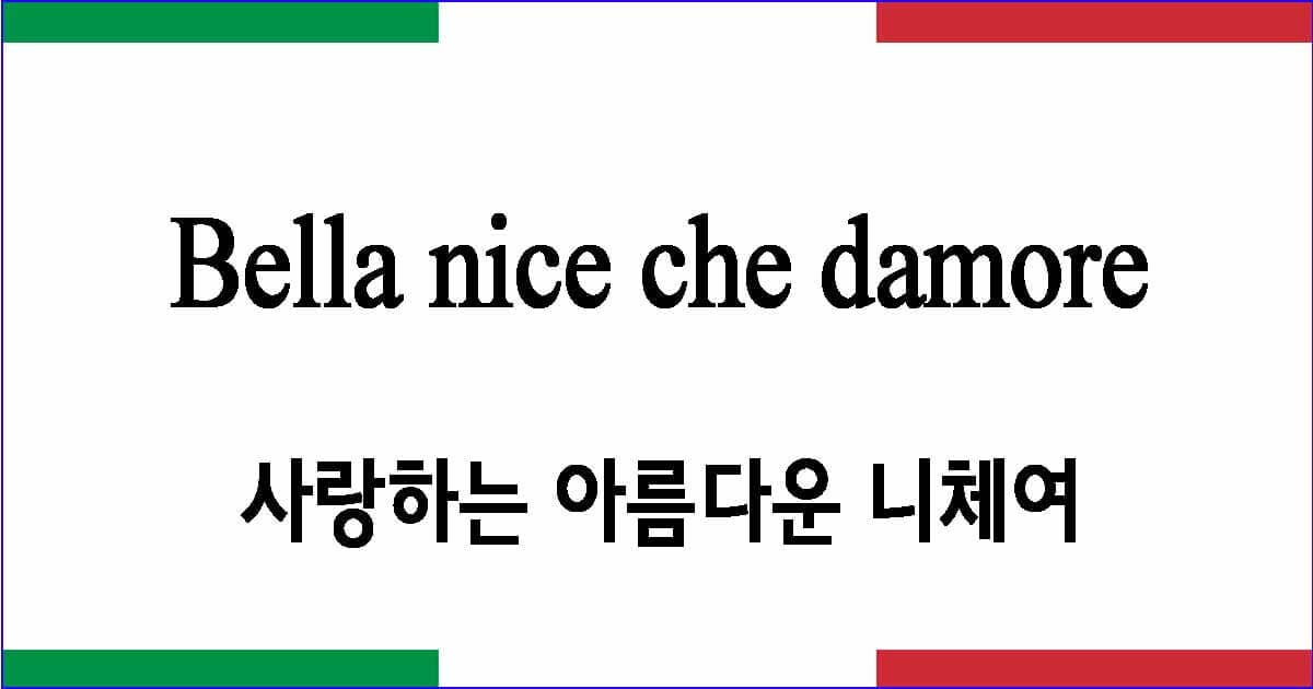 Bella nice che damore