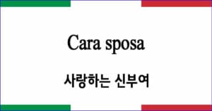 Cara sposa "사랑하는 아내여"