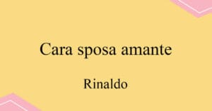 Cara sposa amante cara 헨델 오페라 Rinaldo 발음 가사와 해석