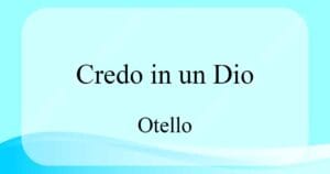 Credo in un Dio 베르디 오페라 Otello 발음 가사와 해석