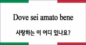Dove sei amato bene "사랑하는 이 어디 있나요?"