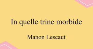 In quelle trine morbide 푸치니 오페라 Manon Lescaut 발음 가사와 해석