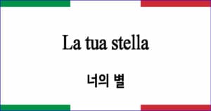 La tua stella 너의 별