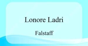 Lonore Ladri 베르디 오페라 Falstaff 발음 가사와 해석
