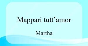 M'appari tutt'amor 플로토우 오페라 Martha 발음 가사와 해석