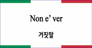 Non e ver 거짓말