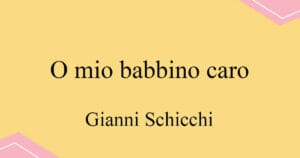 O mio babbino caro 푸치니 오페라 Gianni Schicchi 발음 가사와 해석