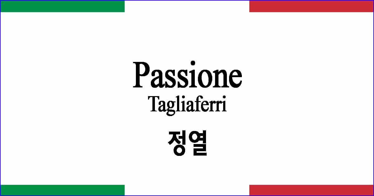Passione 정열 Tagliaferri작곡 이탈리아 가곡 발음 가사와 해석