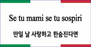 Se tu mami se tu sospiri 만일 날 사랑하고 한숨진다면
