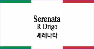Serenata 사랑의 노래 Drigo 작곡 이탈리아 가곡 발음 가사와 해석