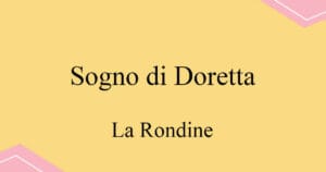 Sogno di Doretta 푸치니 오페라 La Rondine 발음 가사와 해석