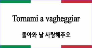 Tornami a vagheggiar 돌아와 날 사랑해주오