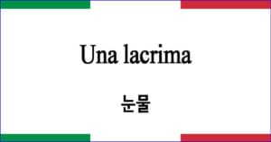 Una lacrima 눈물 이탈리아 가곡 발음 가사와 해석
