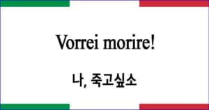 Vorrei morire 나 죽고싶소 이탈리아 가곡 발음 가사와 해석