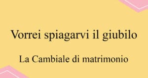 Vorrei spiagarvi il giubilo 로씨니 오페라 La Cambiale di Matrimonio 발음 가사와 해석